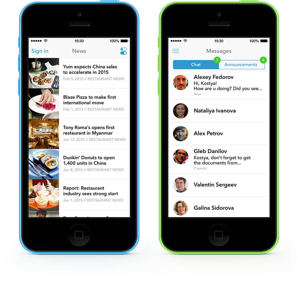 Share news and interactive communication